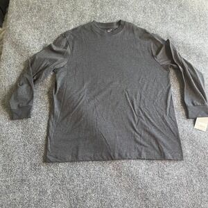 Cheetah Mens Long Sleeve Crewneck T-Shirt Charcoal Heather Grey Large NWT